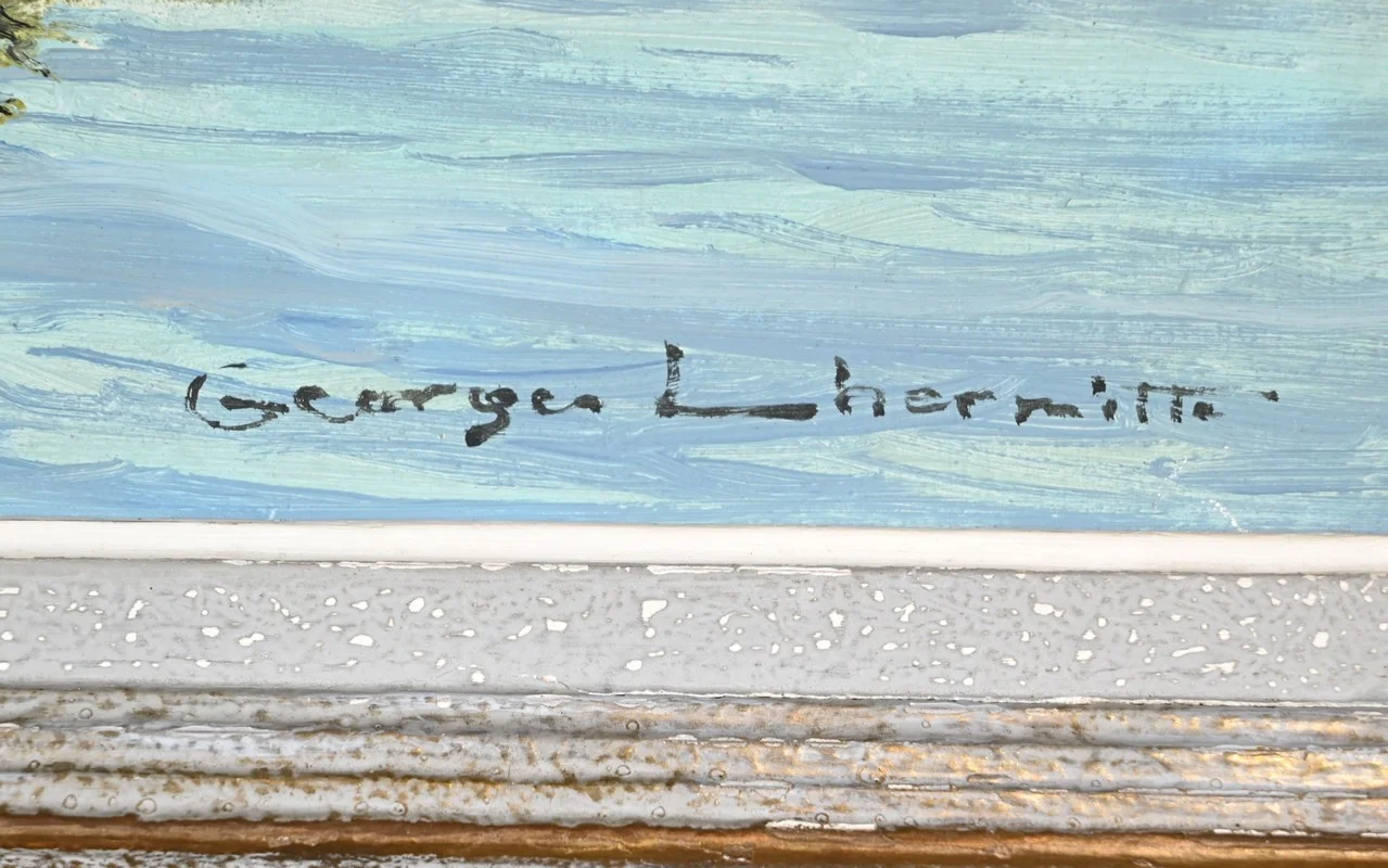 OIL ON HARDBOARD signed by Georges LHERMITTE