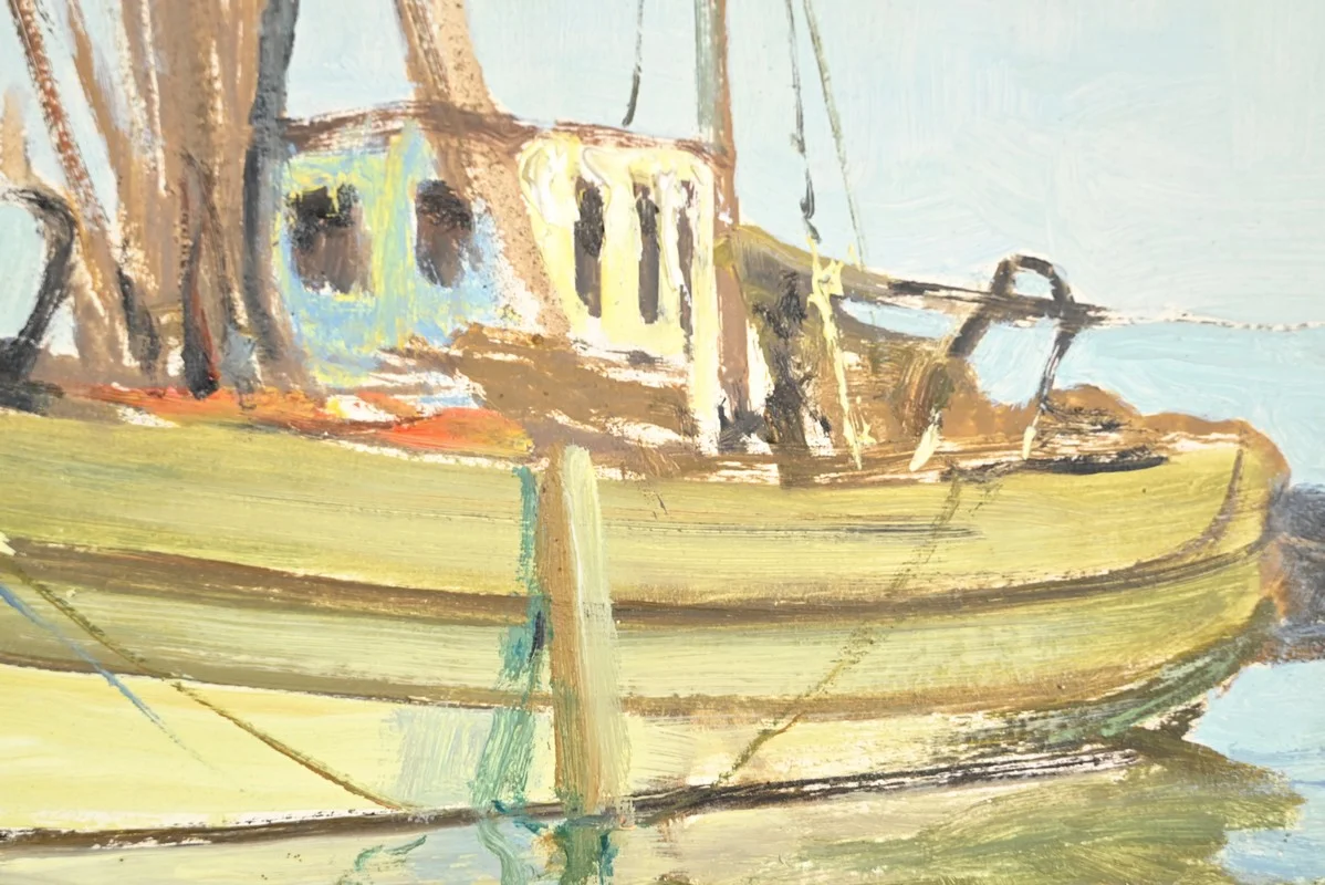 OIL ON HARDBOARD signed by Georges LHERMITTE