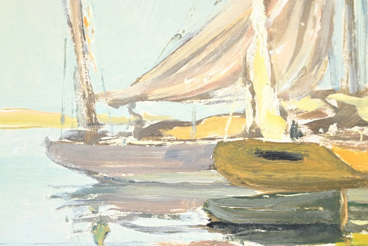 OIL ON HARDBOARD signed by Georges LHERMITTE