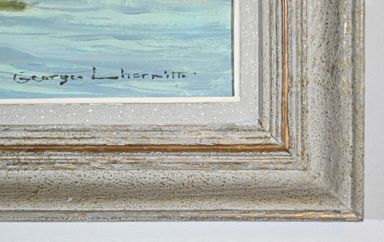 OIL ON HARDBOARD signed by Georges LHERMITTE