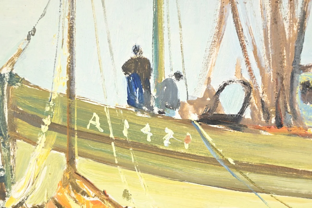 OIL ON HARDBOARD signed by Georges LHERMITTE
