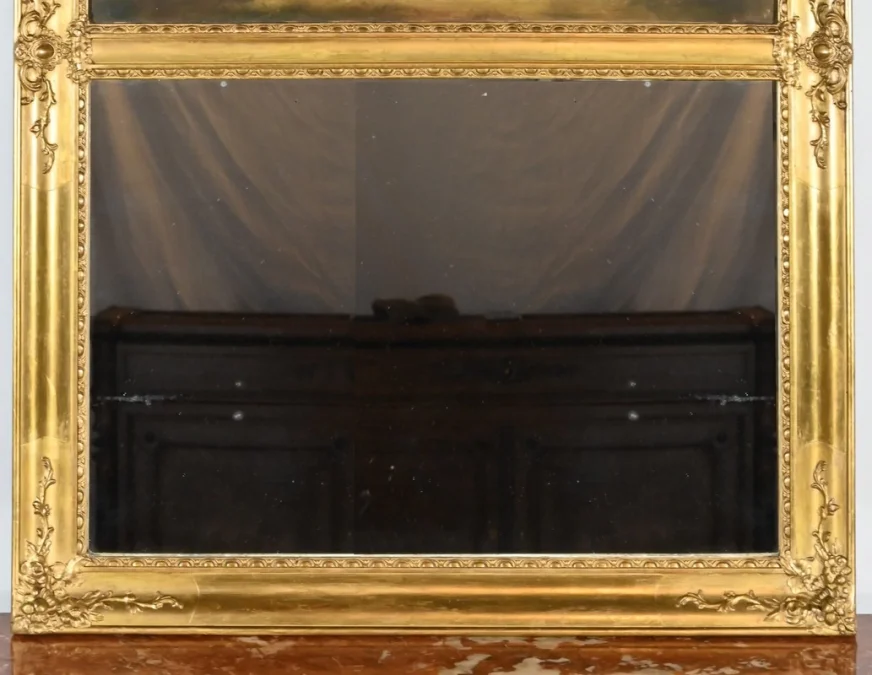 FRENCH RESTAURATION PERIOD TRUMEAU MIRROR
