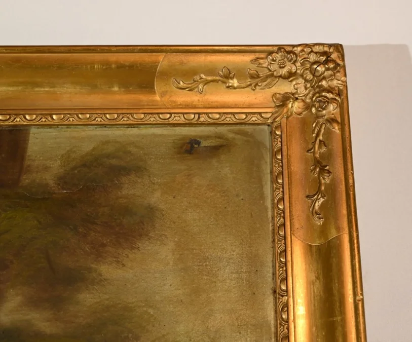 FRENCH RESTAURATION PERIOD TRUMEAU MIRROR