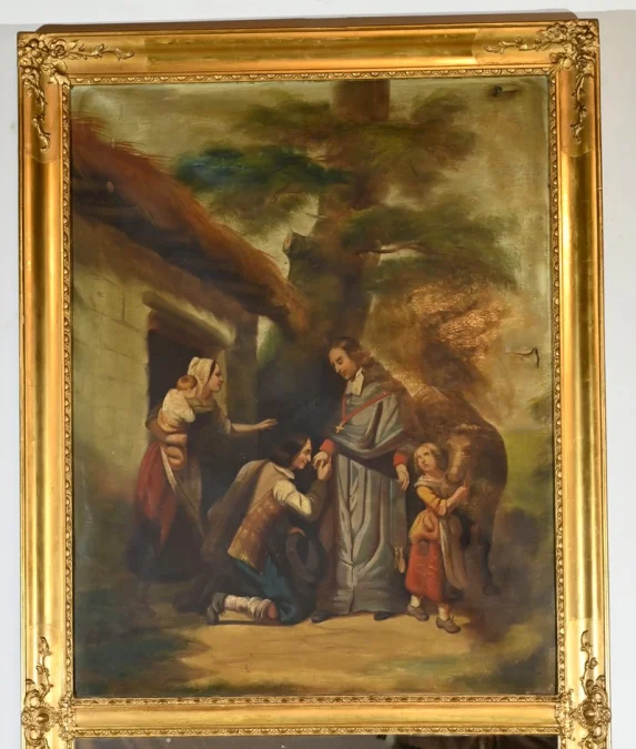 FRENCH RESTAURATION PERIOD TRUMEAU MIRROR