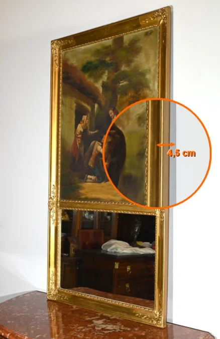 FRENCH RESTAURATION PERIOD TRUMEAU MIRROR