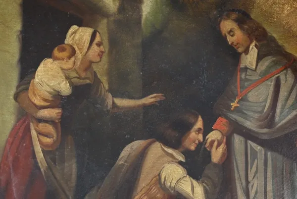Miroir Trumeau en Bois Doré, époque Restauration – Début XIXe
