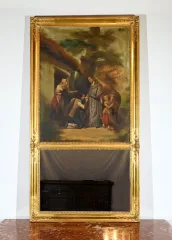 FRENCH RESTAURATION PERIOD TRUMEAU MIRROR