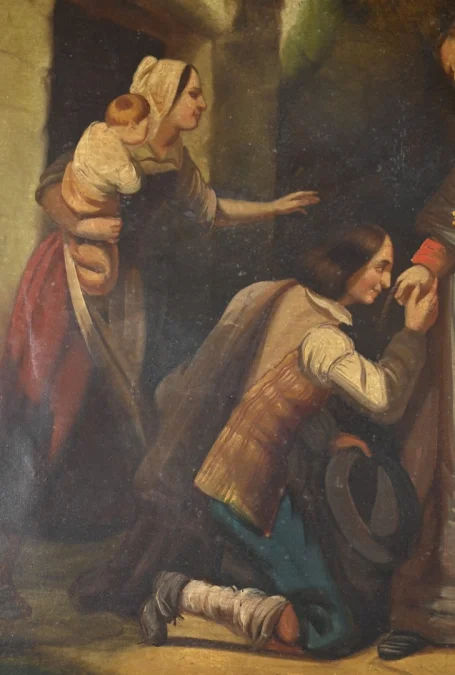 FRENCH RESTAURATION PERIOD TRUMEAU MIRROR