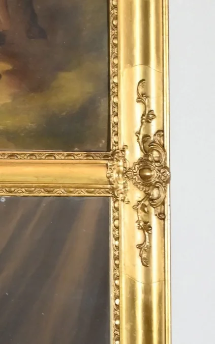 FRENCH RESTAURATION PERIOD TRUMEAU MIRROR
