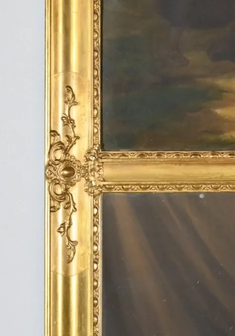 FRENCH RESTAURATION PERIOD TRUMEAU MIRROR