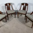 Suite de 4 Chaises Gondole en Acajou de Cuba, époque Restauration – Début XIXe