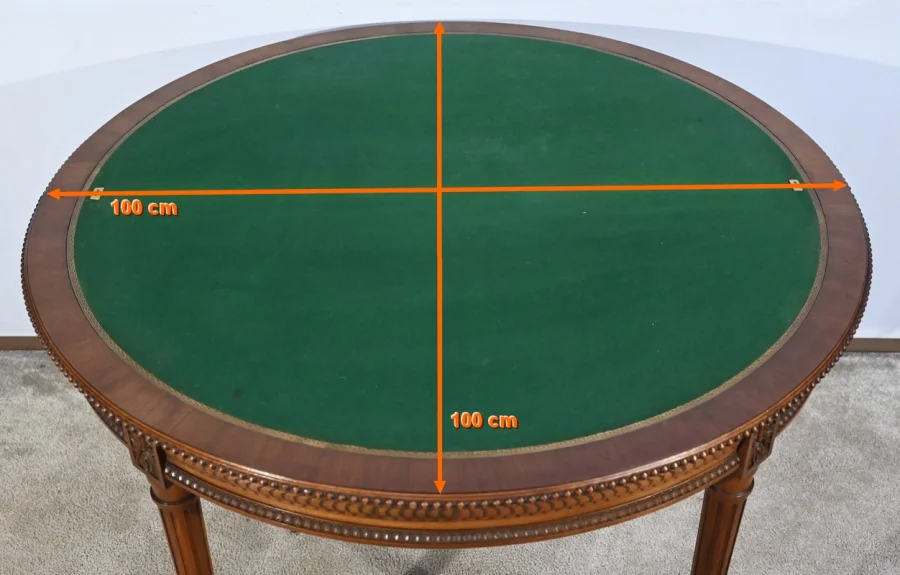 Table Demi-Lune en Noyer, style Louis XVI – Fin XIXe