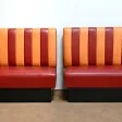Paire de Banquette de Bistrot en Simili Cuir – 1970