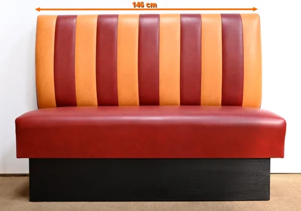Paire de Banquette de Bistrot en Simili Cuir – 1970