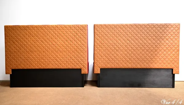 Paire de Banquette de Bistrot en Simili Cuir – 1970