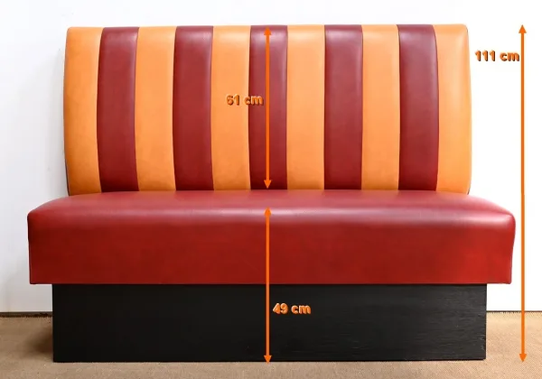 Paire de Banquette de Bistrot en Simili Cuir – 1970