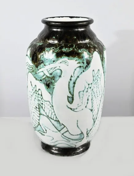 Vase « Les Pélicans », signé L. Alaurent – 1950