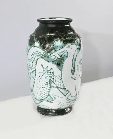 Vase « Les Pélicans », signé L. Alaurent – 1950