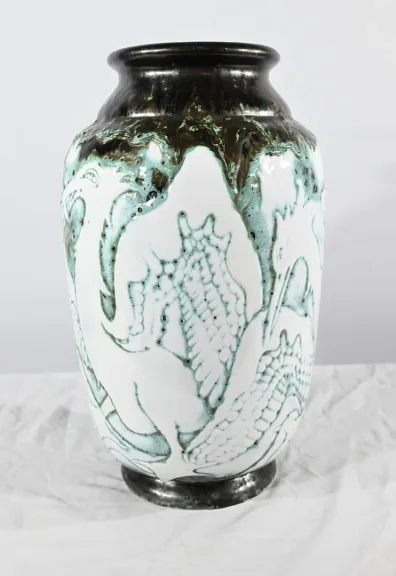 Vase « Les Pélicans », signé L. Alaurent – 1950
