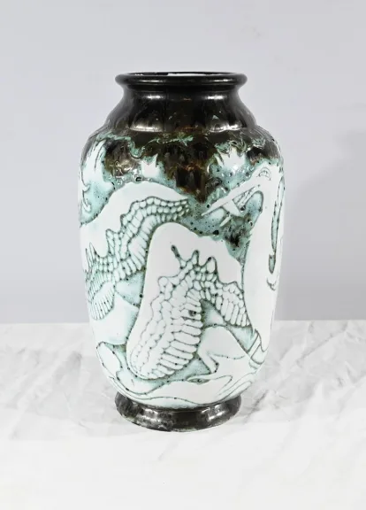Vase « Les Pélicans », signé L. Alaurent – 1950
