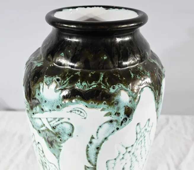 Vase « Les Pélicans », signé L. Alaurent – 1950