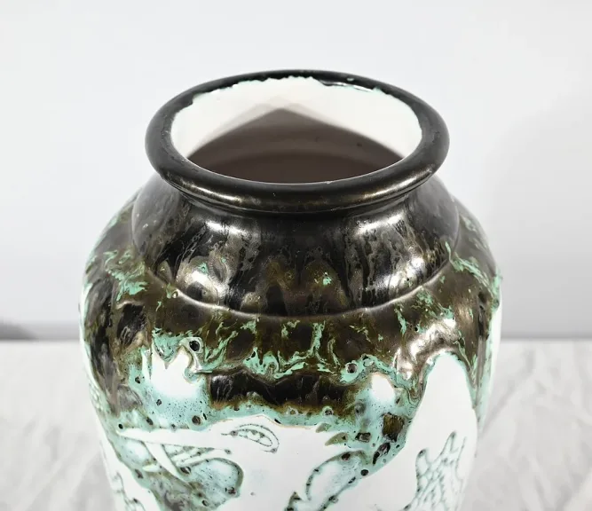 Vase « Les Pélicans », signé L. Alaurent – 1950
