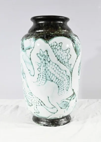Vase « Les Pélicans », signé L. Alaurent – 1950