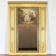 Miroir Trumeau en Bois Laqué, signé A.Thomaray, style Louis XVI – XXe