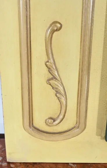 Miroir Trumeau en Bois Laqué, signé A.Thomaray, style Louis XVI – XXe