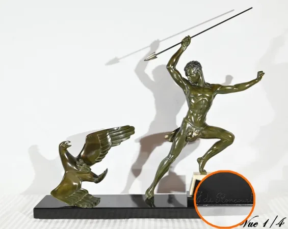 BRONZE GROUP signed J. de RONCOURT