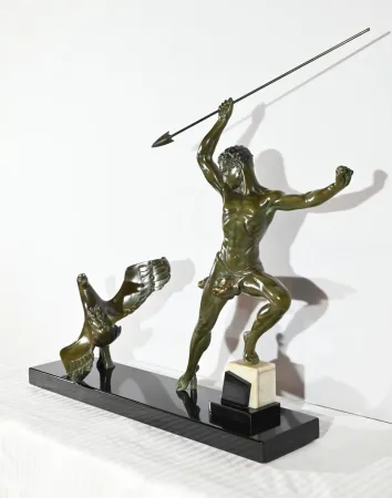 BRONZE GROUP signed J. de RONCOURT