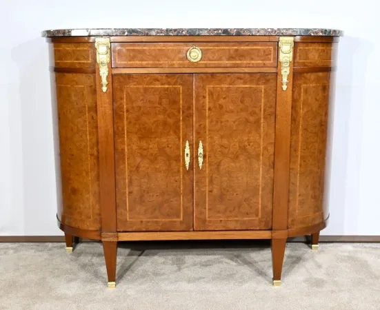 Buffet en Loupe de Thuya et Acajou, style Louis XVI – 2ème partie XIXe