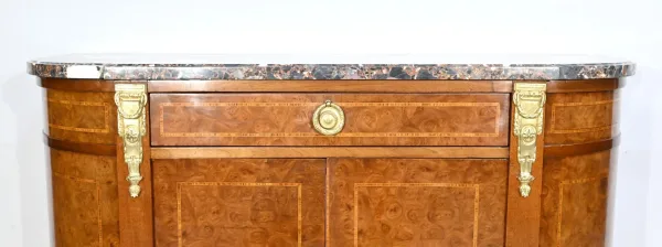 Buffet en Loupe de Thuya et Acajou, style Louis XVI – 2ème partie XIXe