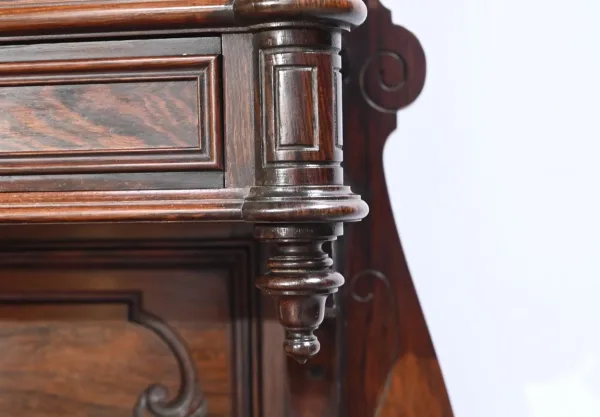 Petit Bureau Vitrine en Palissandre, époque Napoléon III - Milieu XIXe
