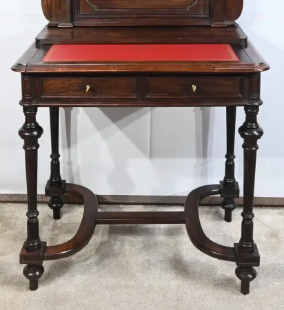 Petit Bureau Vitrine en Palissandre, époque Napoléon III - Milieu XIXe