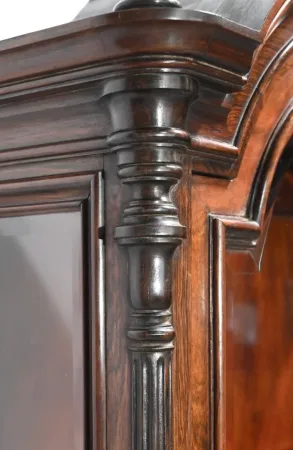 Petit Bureau Vitrine en Palissandre, époque Napoléon III - Milieu XIXe