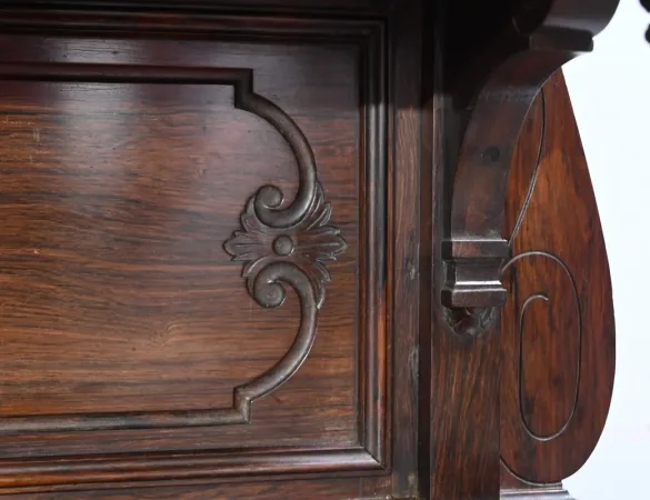 Petit Bureau Vitrine en Palissandre, époque Napoléon III - Milieu XIXe