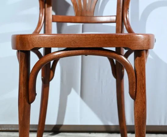 Fauteuil de Bureau en Hêtre, estampillé J&J Kohn – Début XXe