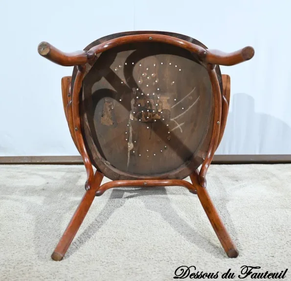 Fauteuil de Bureau en Hêtre, estampillé J&J Kohn – Début XXe