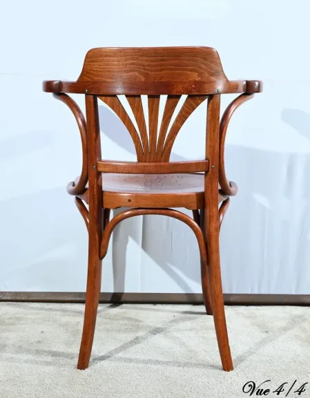 Fauteuil de Bureau en Hêtre, estampillé J&J Kohn – Début XXe