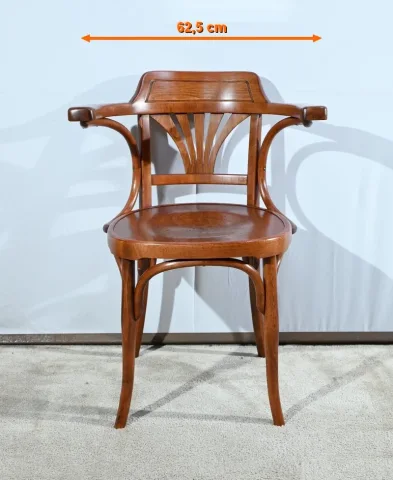 Fauteuil de Bureau en Hêtre, estampillé J&J Kohn – Début XXe