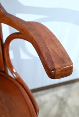 Fauteuil de Bureau en Hêtre, estampillé J&J Kohn – Début XXe