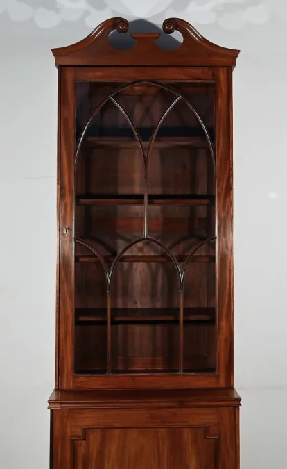 Étroit Deux-corps Bibliothèque en Acajou, Angleterre, époque Georgienne – 1re moitié du XIXe
