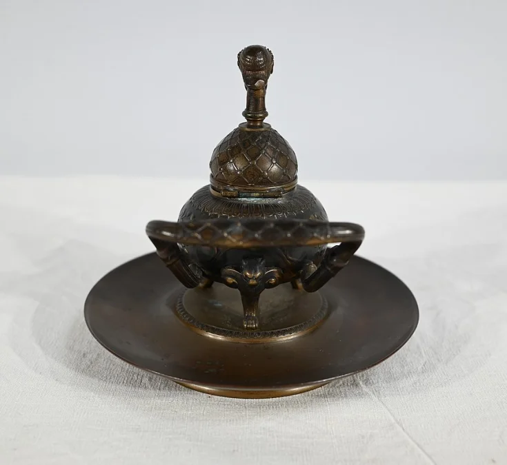 Encrier à l'Étrusque en Bronze par F. Barbedienne - 2ème partie XIXe
