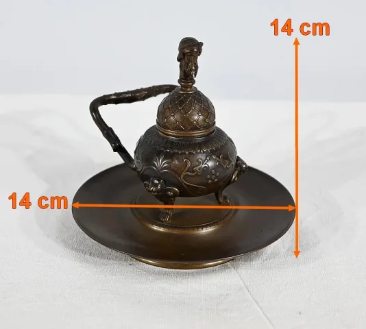Encrier à l'Étrusque en Bronze par F. Barbedienne - 2ème partie XIXe
