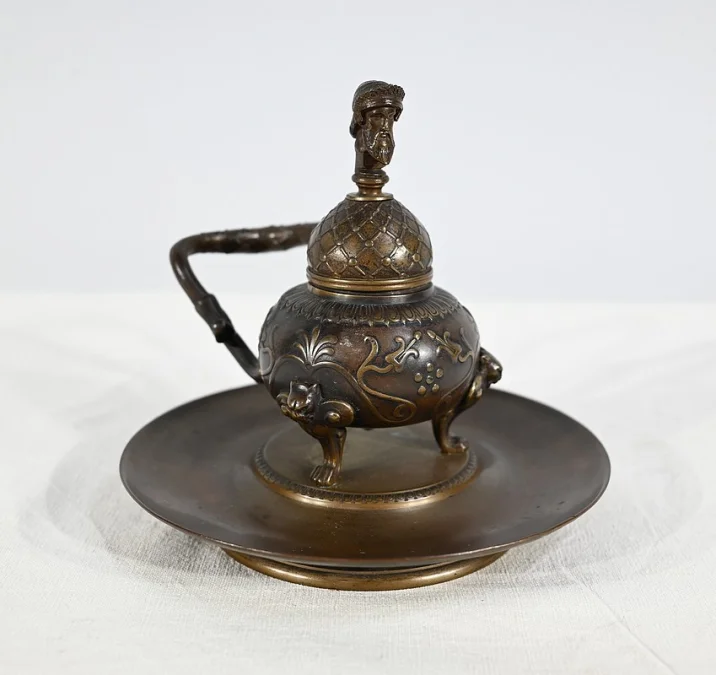 Encrier à l'Étrusque en Bronze par F. Barbedienne - 2ème partie XIXe