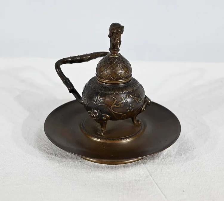 Encrier à l'Étrusque en Bronze par F. Barbedienne - 2ème partie XIXe