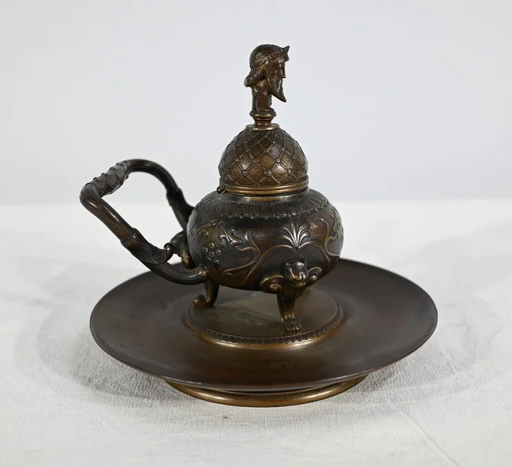 Encrier à l'Étrusque en Bronze par F. Barbedienne - 2ème partie XIXe