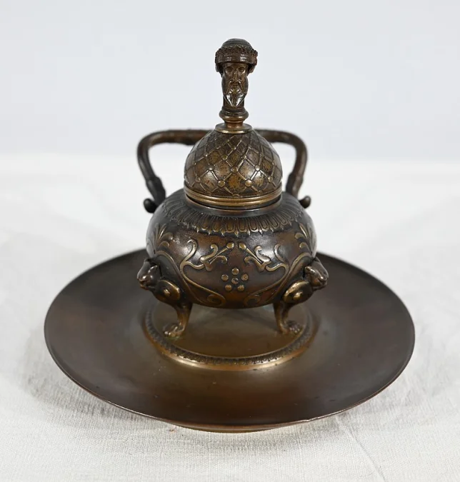 Encrier à l'Étrusque en Bronze par F. Barbedienne - 2ème partie XIXe
