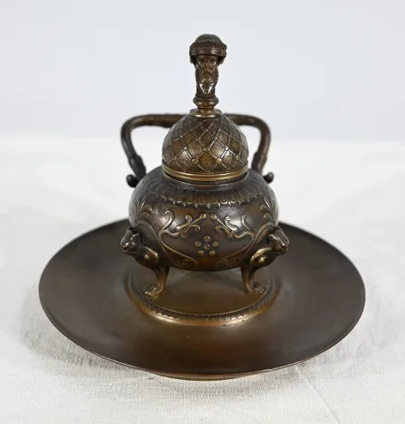 Encrier à l'Étrusque en Bronze par F. Barbedienne - 2ème partie XIXe
